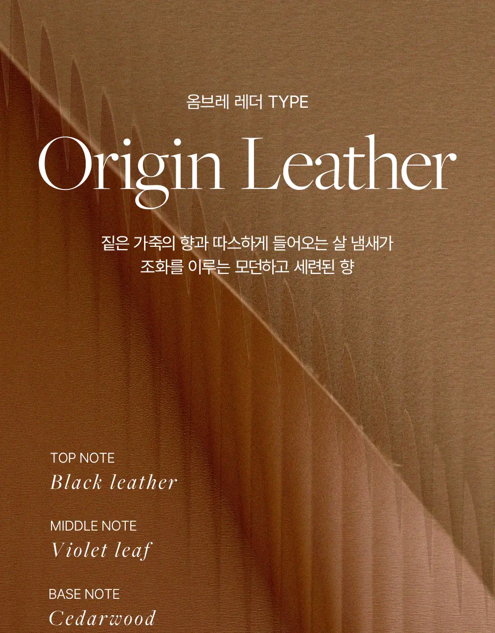 [명품향수/ 옴브레레더&살냄새향] 로맨띠끄 오리진 레더 퍼퓸 50ml 상세페이지 2